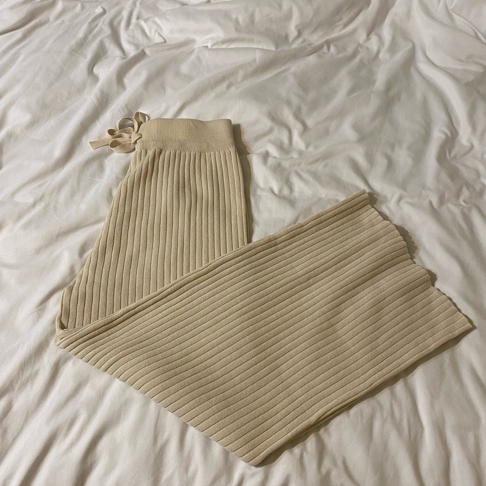 Unbranded | Ribbed Knit Lounge Drawstring Pants